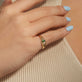 Image of 10K Yellow Gold Emerald Luxe Pinky Signet Diamond Ring on Models Hand