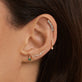 Emerald Triple Stacked Stud