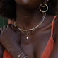 Image of 14K Yellow Gold Elliptical Pearl Pendant Necklace with Stone and Strand Necklaces