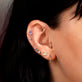 Image of Sterling Silver Fairy Lights Diamond Studs with Stone and Strand Earrings
