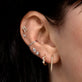 Image of Sterling Silver Fairy Lights Diamond Studs with Stone and Strand Earrings