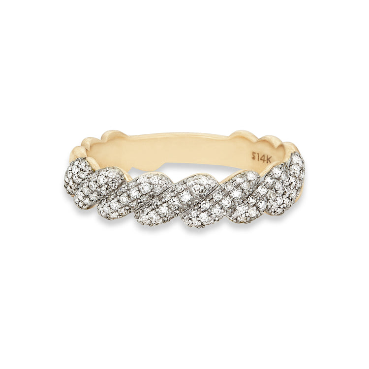 Fine Diamond Brioche Ring