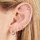 Image of 10K Yellow Gold Fine Diamond Maritime Huggies with Stone and Strand Earrings