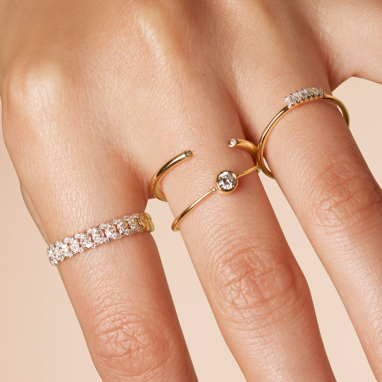 Diamond chain ring outlet
