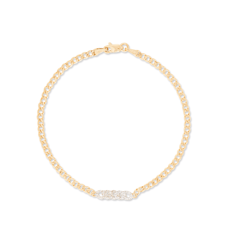 Diamond chain bracelet