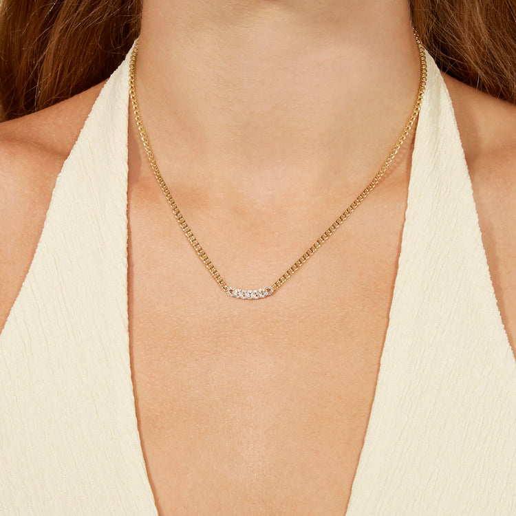 Fine Diamond Pave Curb Chain Necklace – STONE AND STRAND