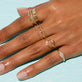 Image of 14K Yellow Gold Fine Flat Band with Stone and Strand Rings
