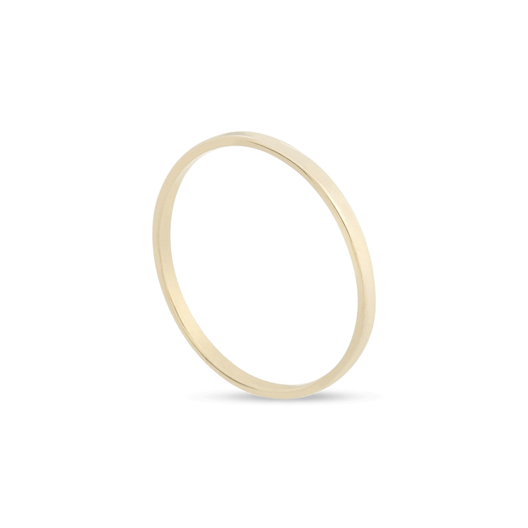 Stone and Strand 14K Yellow Gold Fine Flat Band Side Image