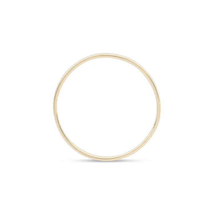 Stone and Strand 14K Yellow Gold Fine Flat Band Top Image