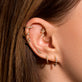 Fixed Diamond Cluster Piercing Earring