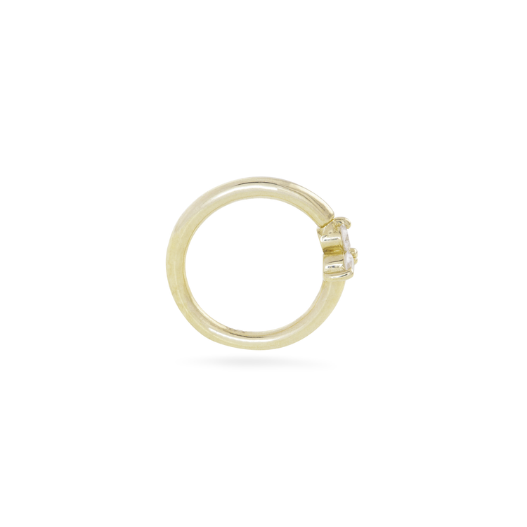 Fixed Trio Diamond Hoop Earring – STONE AND STRAND
