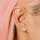 Image of 14K Yellow Gold Freeform Pearl Studs with Stone and Strand Earrings