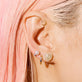 Image of 14K Yellow Gold Freeform Pearl Studs with Stone and Strand Earrings