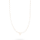 Freeform Pearl Diamond Initial Necklace