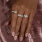 Image of 10K Yellow Gold Glamorous Diamond Cigar Band with Stone and Strand Rings