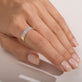 Image of 10K Yellow Gold Glamorous Diamond Cigar Band on Models Hand