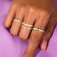 Image of 14K Yellow Gold Gold Bamboo Ring with Stone and Strand Rings