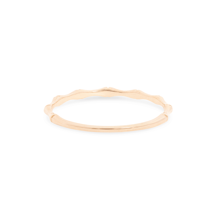 Stone and Strand 14K Yellow Gold Gold Bamboo Ring Rear Image