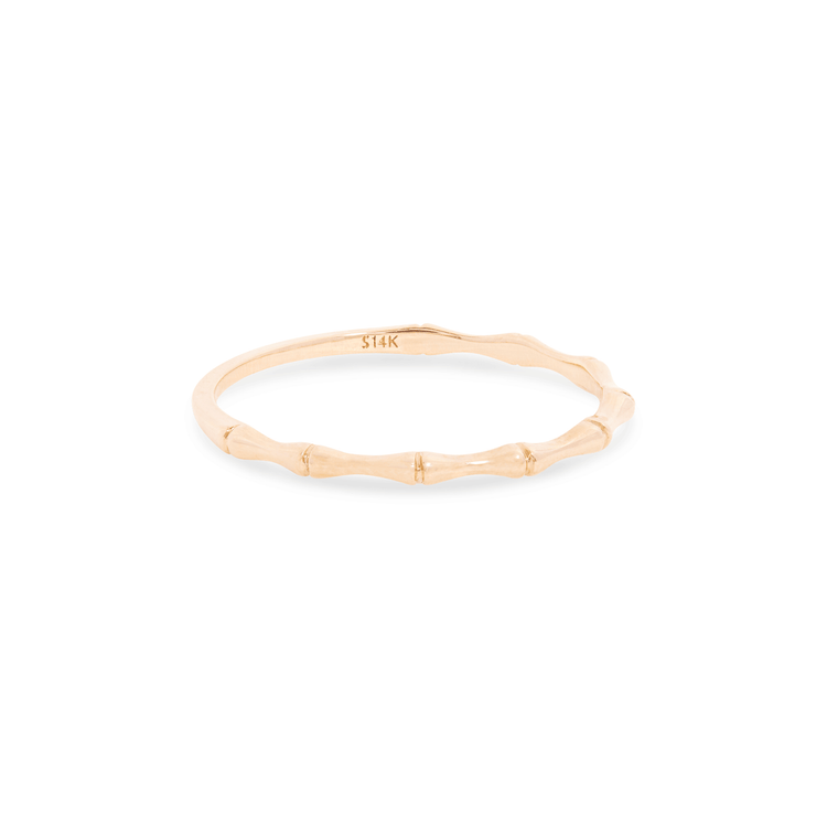 Stone and Strand 14K Yellow Gold Gold Bamboo Ring Side Image