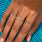 Image of 14K Yellow Gold Gold Bamboo Ring with Stone and Strand Rings