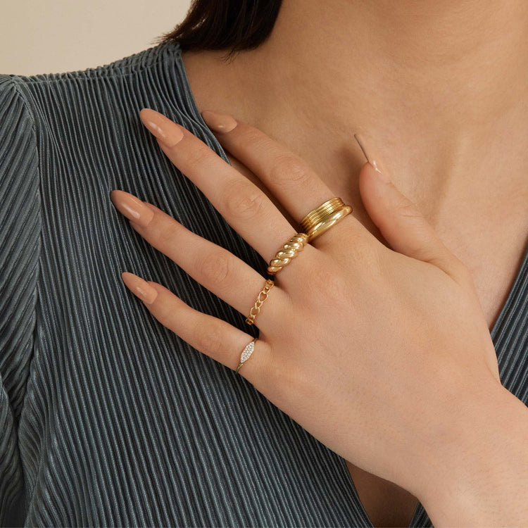 Gold Brioche Ring