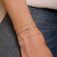 Image of 10K Yellow Gold Gold Chain Bracelet with Stone and Strand Bracelets