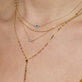 Still life image of Teeny Gold Chain Necklace with Stone and Strand solid gold jewelry