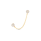 Gold Double Ball Chain Earring