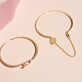 Gold Filled New Moon Hook and Eye Bracelet