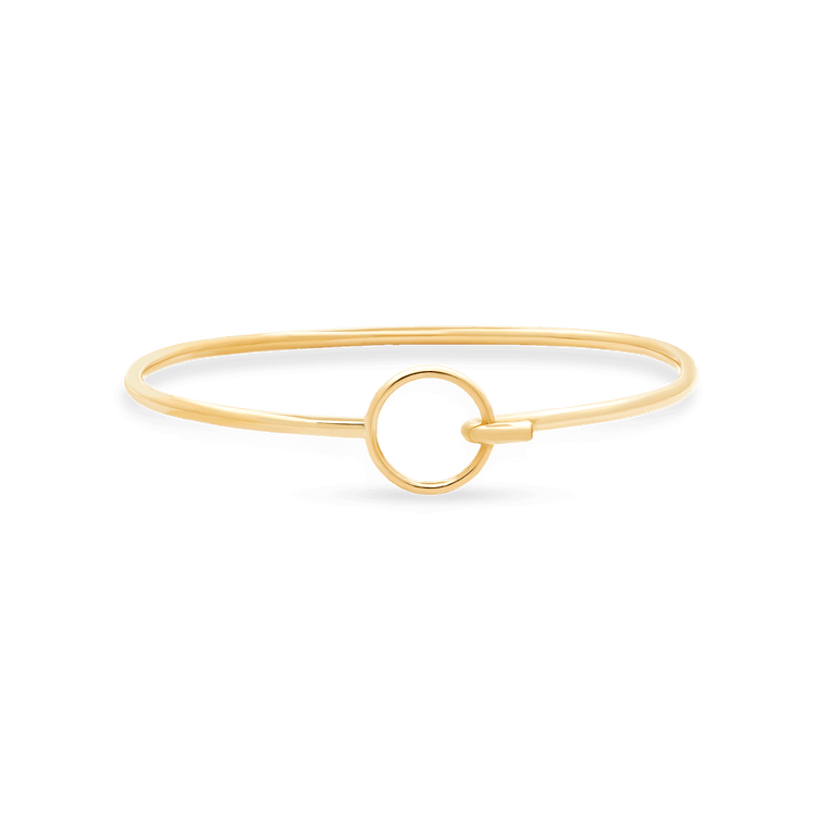 Gold Filled New Moon Hook and Eye Bracelet