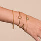 Gold Filled New Moon Hook and Eye Bracelet