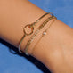 Gold Filled New Moon Hook and Eye Bracelet