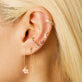 Gold Filled Pink Flower Hook Earrings