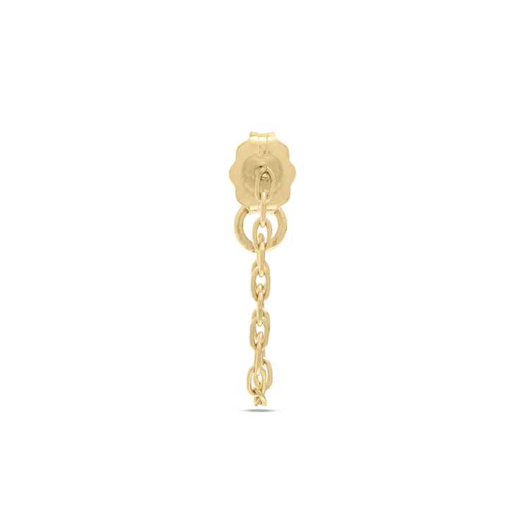 Stone and Strand 14K Yellow Gold Gold Front To Back Chain Earring Front Image