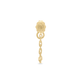 Gold Front To Back Chain Earring