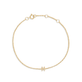 Stone and Strand 10K Yellow Gold Gold Initial Bracelet Front Image