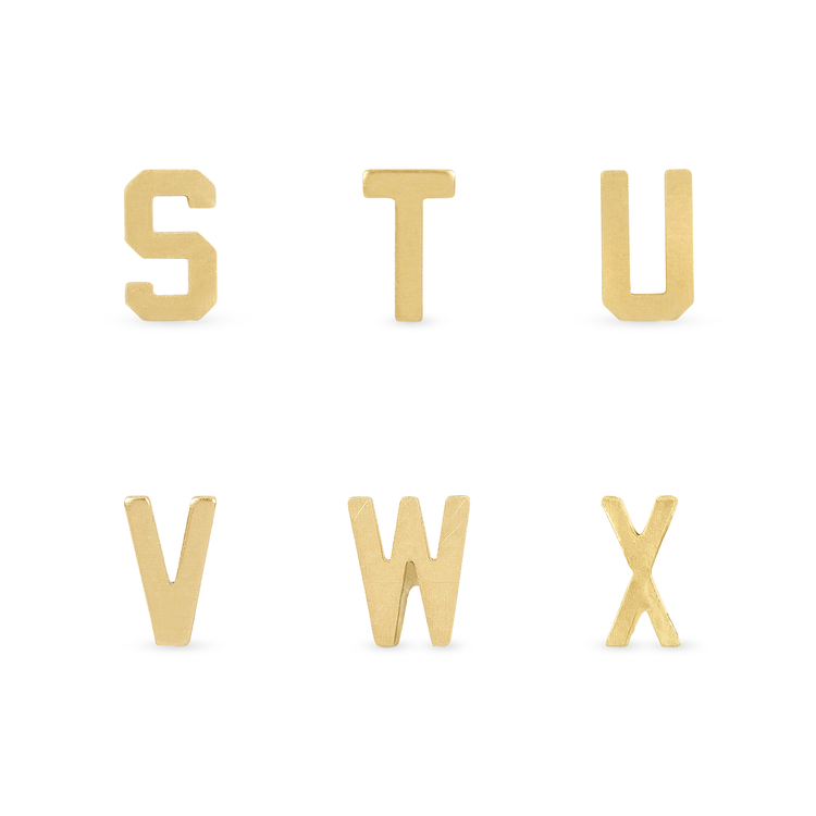 Stone and Strand 10K Yellow Gold Gold Initial Bracelet S-X Image