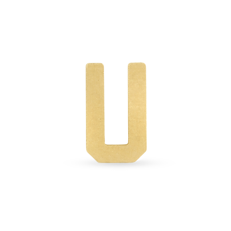 Stone and Strand 10K Yellow Gold Gold Initial Bracelet U Image