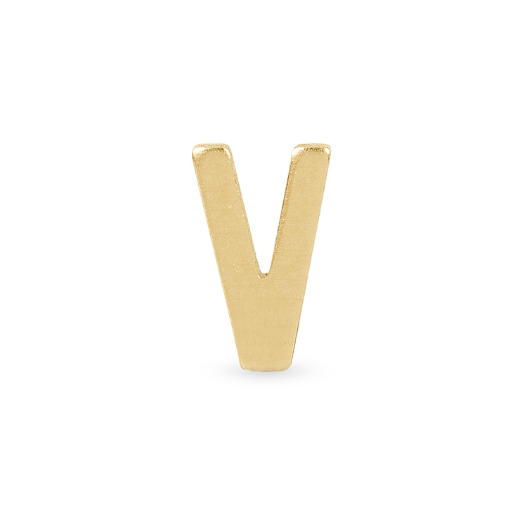 Stone and Strand 10K Yellow Gold Gold Initial Bracelet V Image