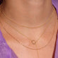 Gold Open Circle Toggle Chain Lariat Necklace