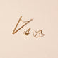 Gold Open Heart Stud