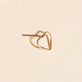 Gold Open Heart Stud