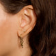 Gold Plated Front To Back Chunky Chain Earrings