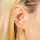 Gold Plated Front To Back Chunky Chain Earrings