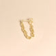 Gold Plated Front To Back Chunky Chain Earrings