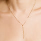 Gold Sparkle Chain Lariat Necklace