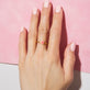 Gold Vermeil Pink Labradorite Star Inlay Ring