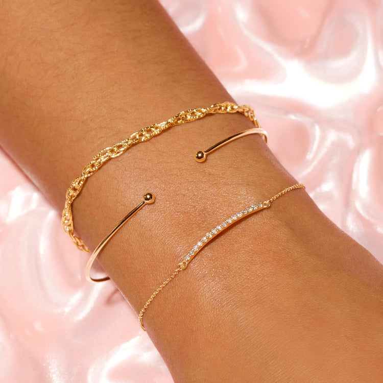 Gold ball on sale cuff bracelet
