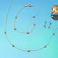 Still life image of Golden Beads Bracelet with Stone and Strand solid gold jewelry