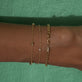 Image of 10K Yellow Gold Golden Beads Bracelet with Stone and Strand Bracelets
